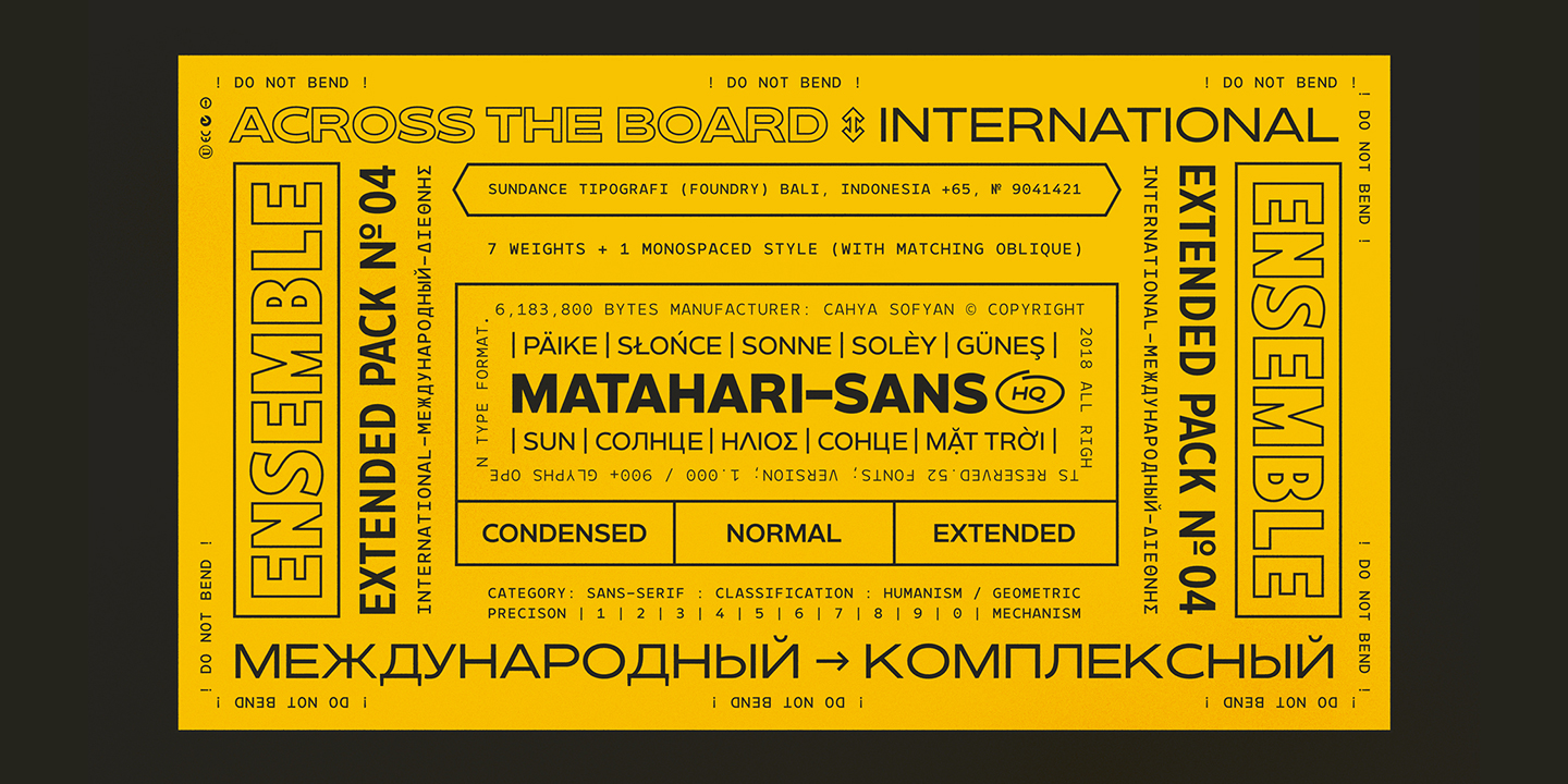 Matahari Sans Condensed